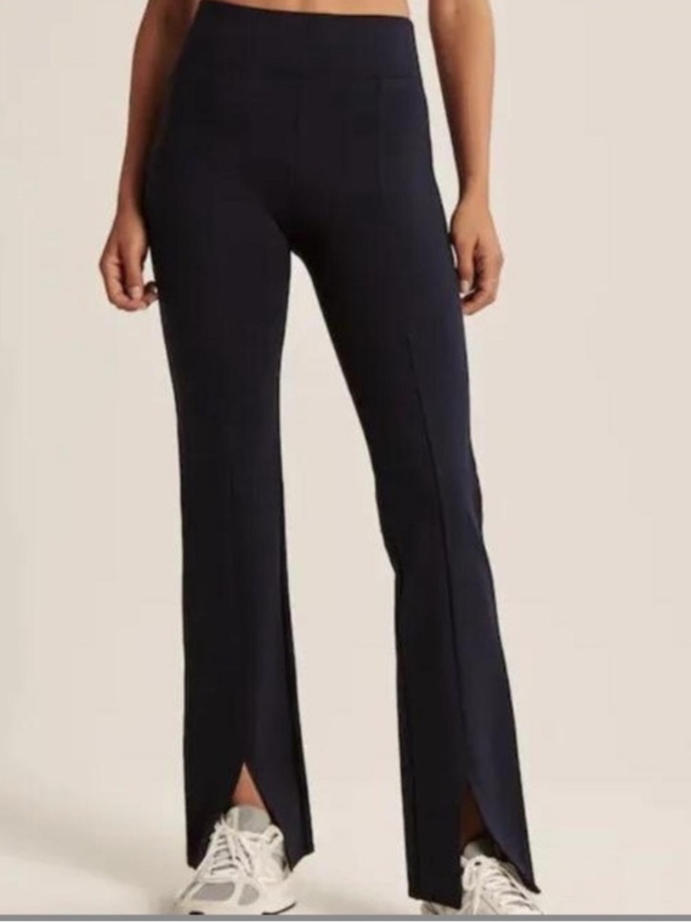 Abercrombie YPB Black Split-Hem Flare Leggings